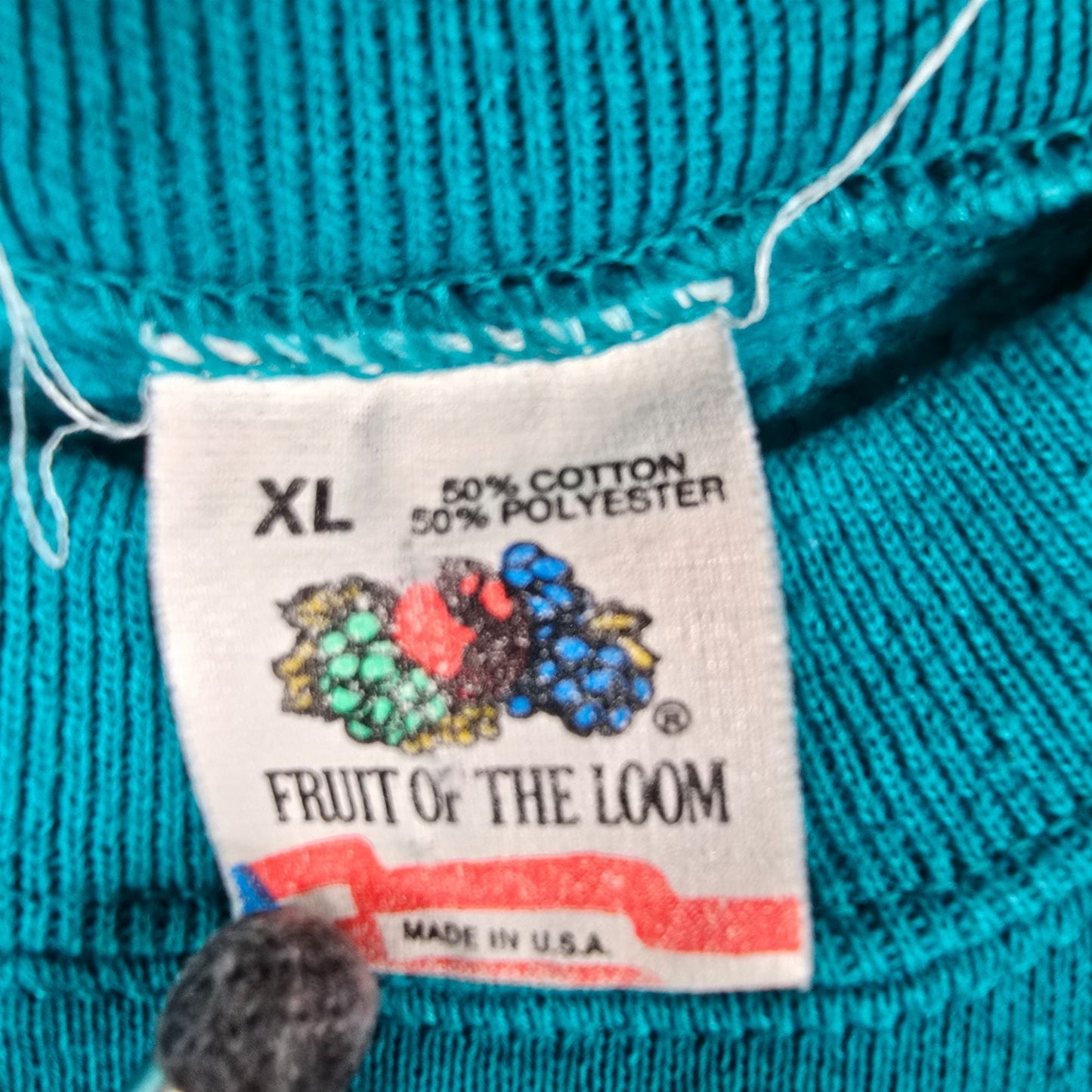 Vintage 1990s Fruit of the Loom "Class Du Monde" Raglan Sleeve Sweatshirt (L/XL)