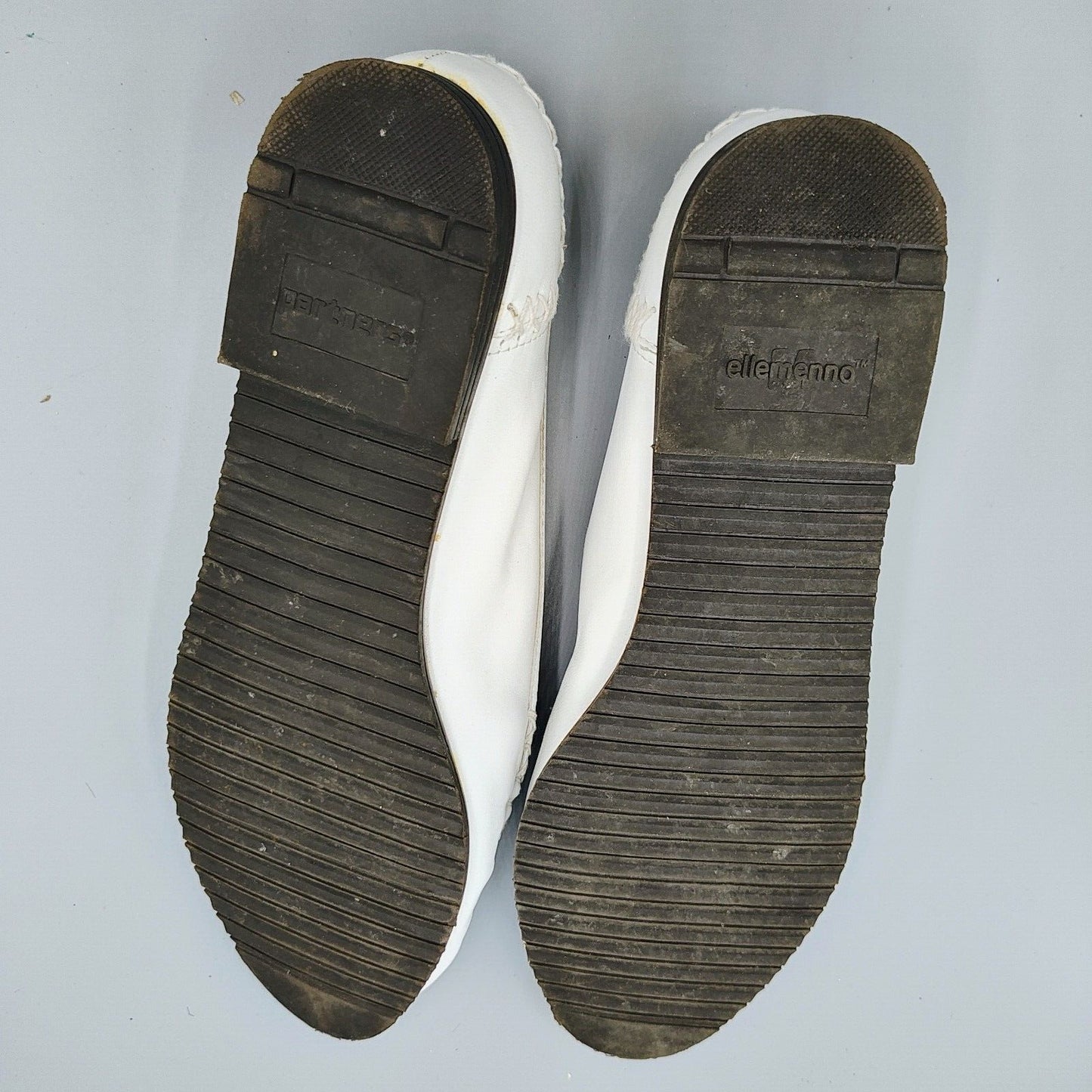 Vintage Ellemenno/Partners "Manitoba II" White Leather Slip-on Loafers (8.5M)