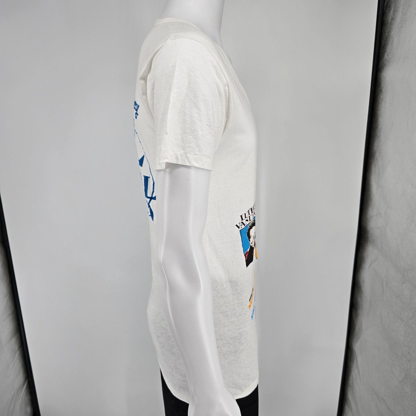 Vintage 1986 Kool Jazz Festival 25th Anniversary White V-Neck T-Shirt (S)