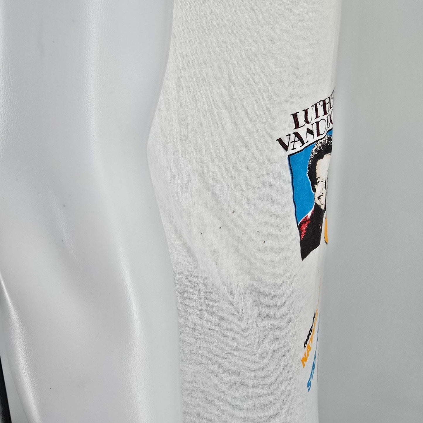 Vintage 1986 Kool Jazz Festival 25th Anniversary White V-Neck T-Shirt (S)