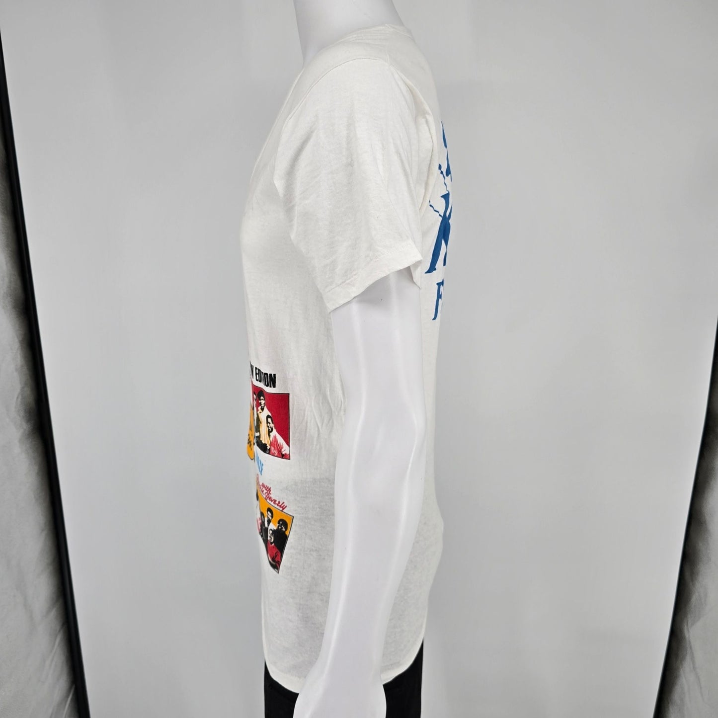 Vintage 1986 Kool Jazz Festival 25th Anniversary White V-Neck T-Shirt (S)