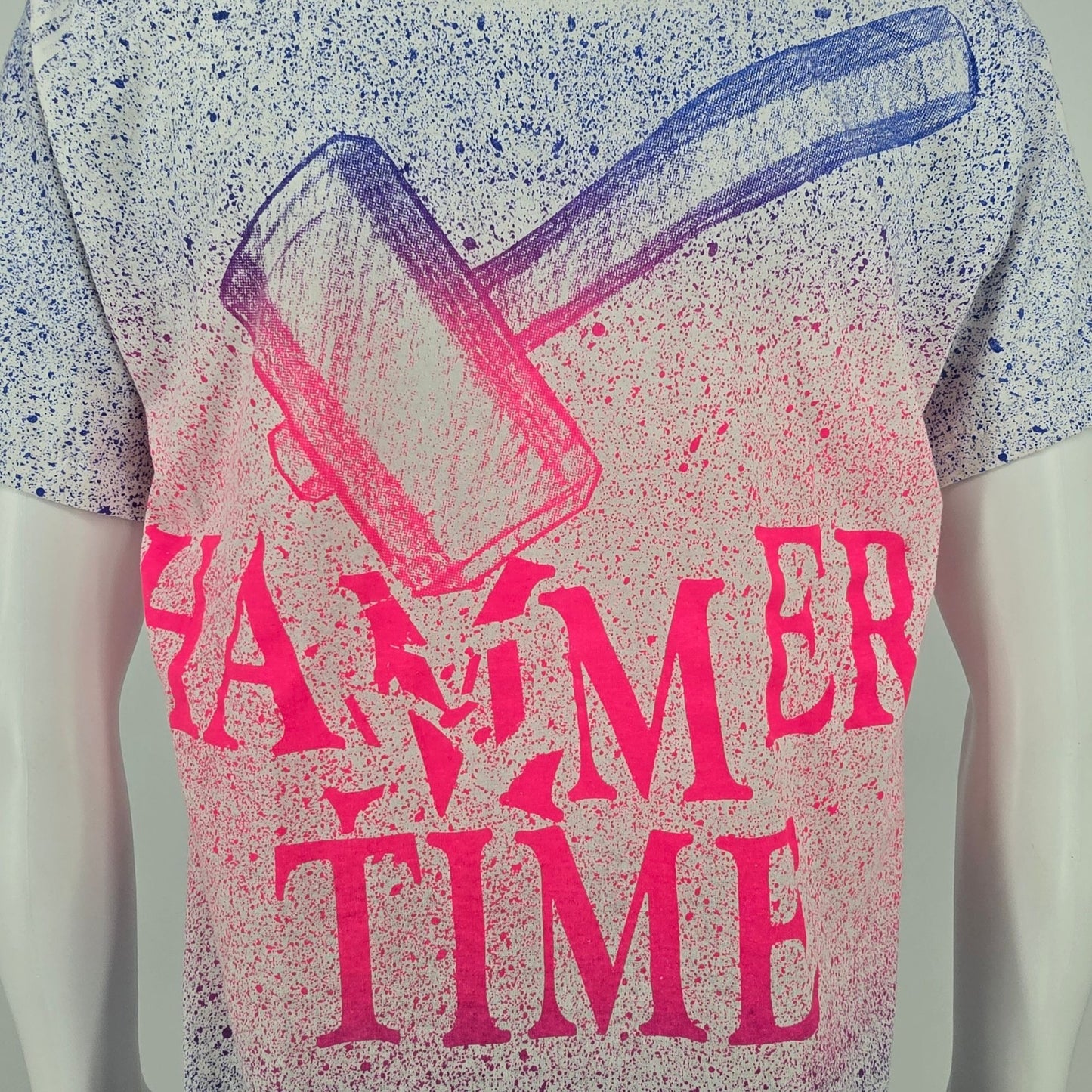 Vintage 1990s Center Star Hammer Time All Over Print AOP Graphic T Shirt (M/L)