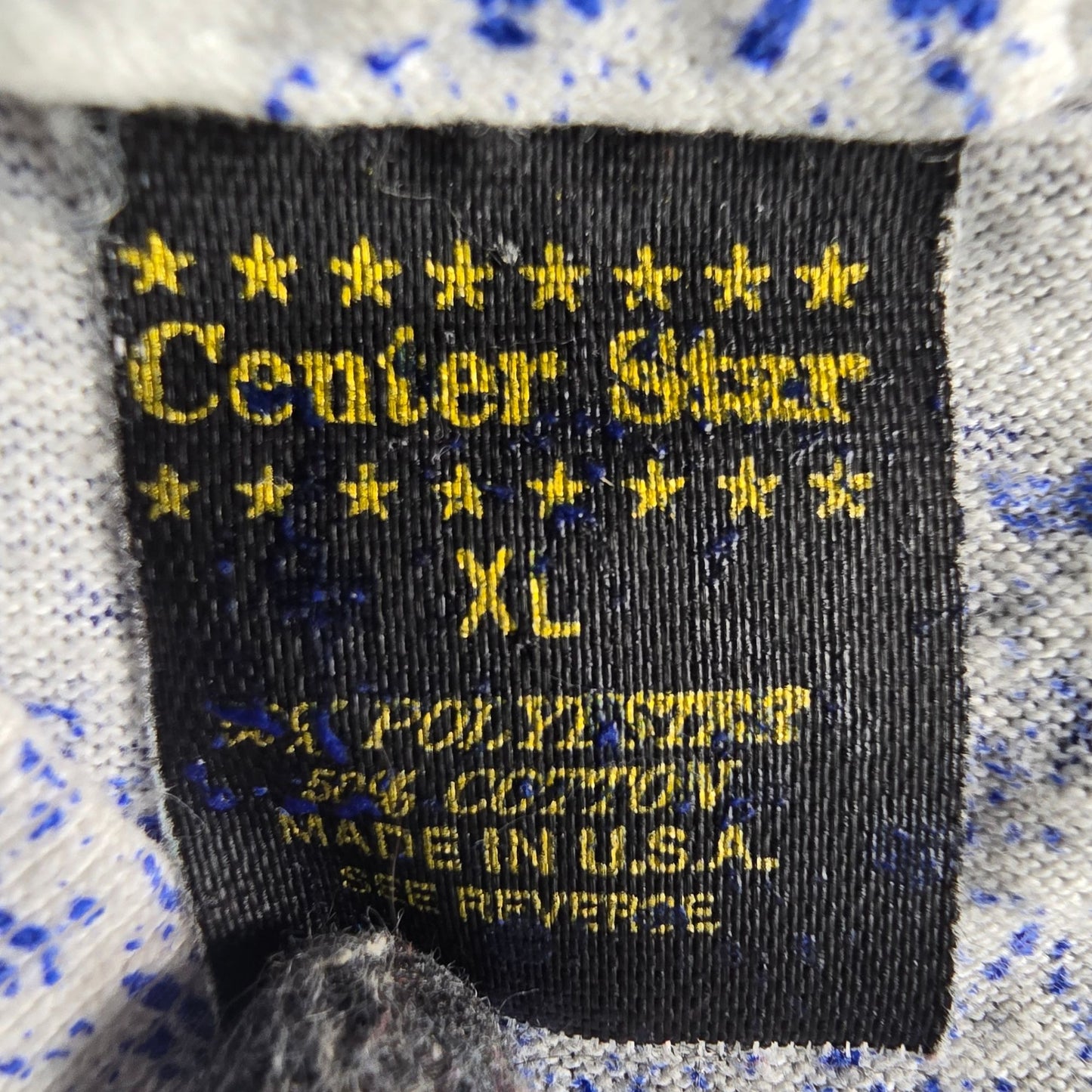 Vintage 1990s Center Star Hammer Time All Over Print AOP Graphic T Shirt (M/L)