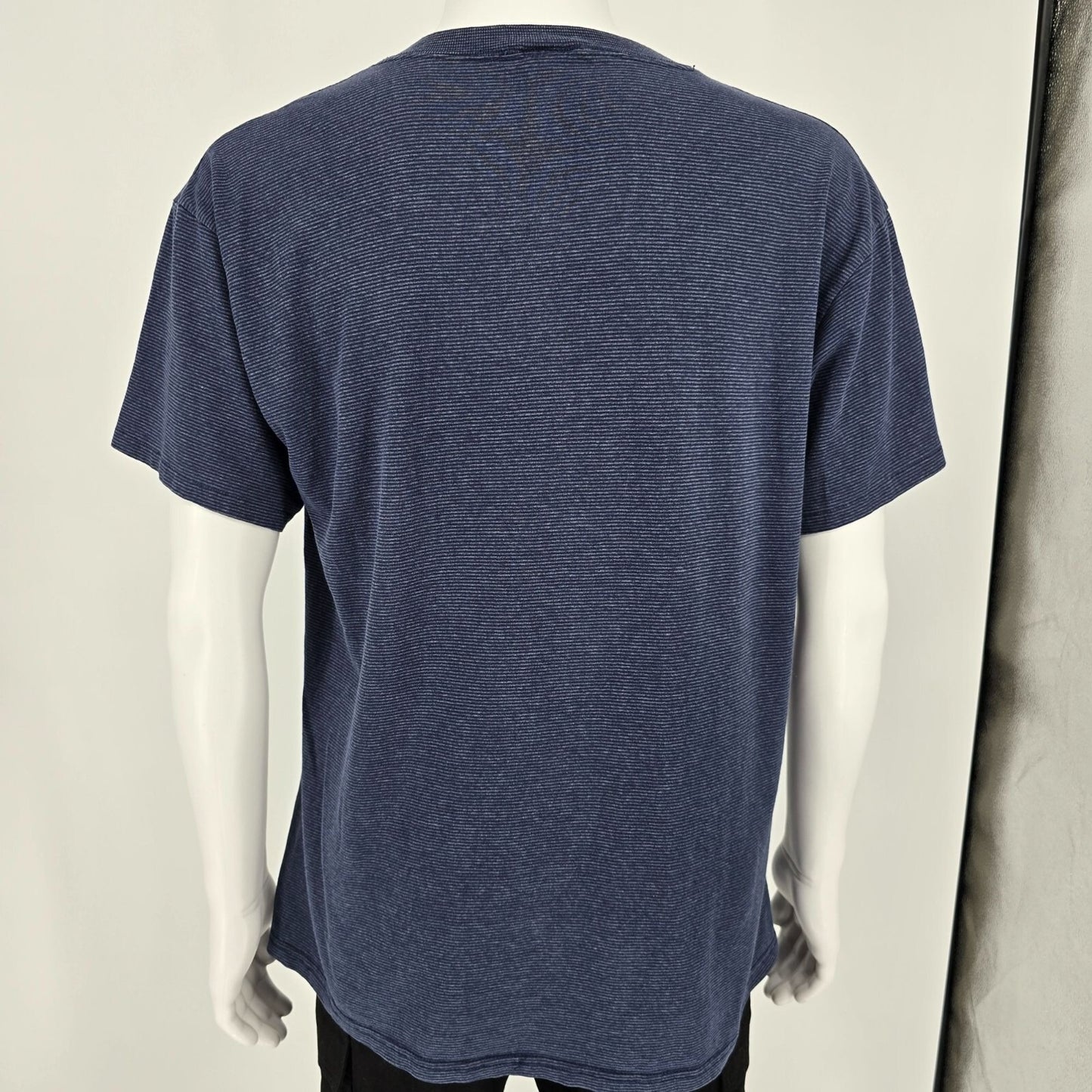 Vintage 1990s Mall of America "Money Talks" Embroidered Micro-Stripe T-Shirt -L