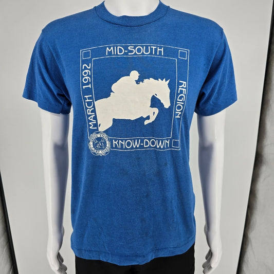 Vintage 1992 United States Pony Club Mid-South Region Know-Down T-Shirt (M)