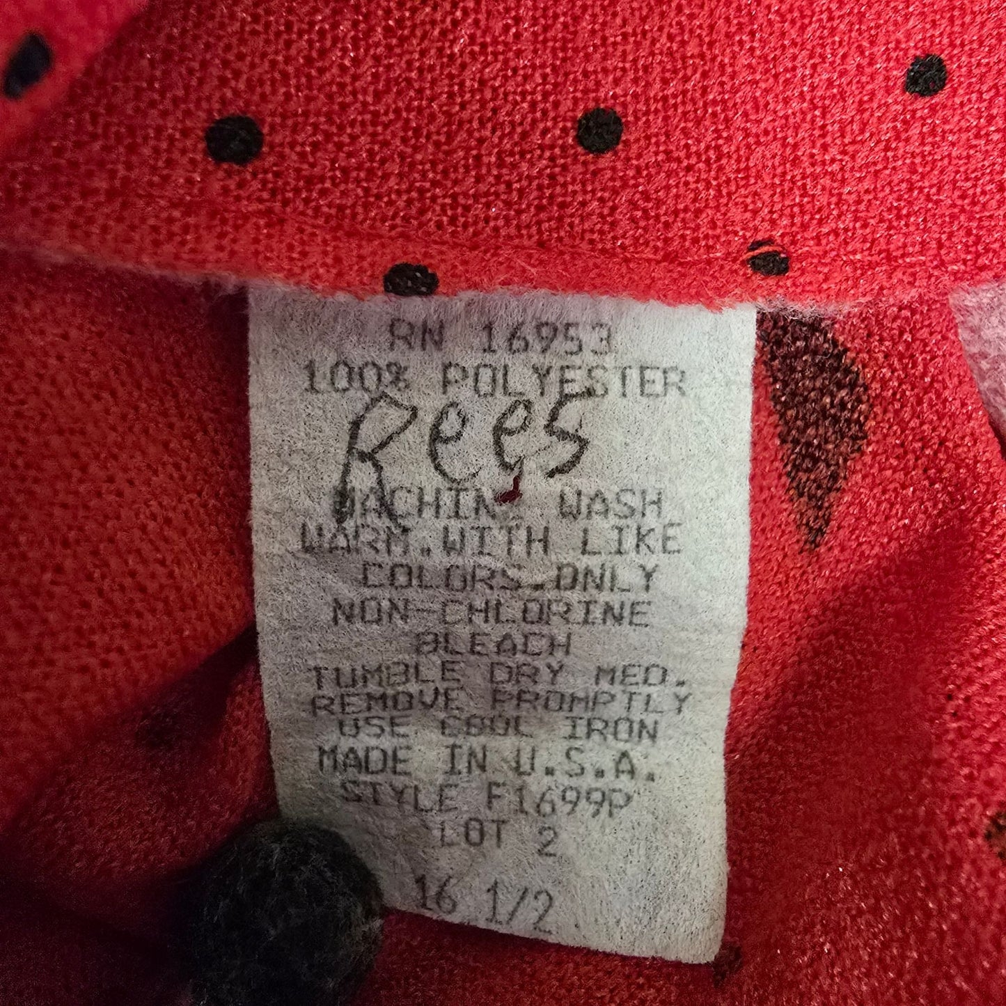 Vintage 1980s Orweco Red/Black Two-Piece Tiered Ruffle Tunic Dress Set (XL)