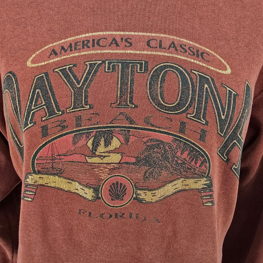 Vintage 1980s America's Classic Daytona Beach, Florida Sparkle Sweatshirt  (M)