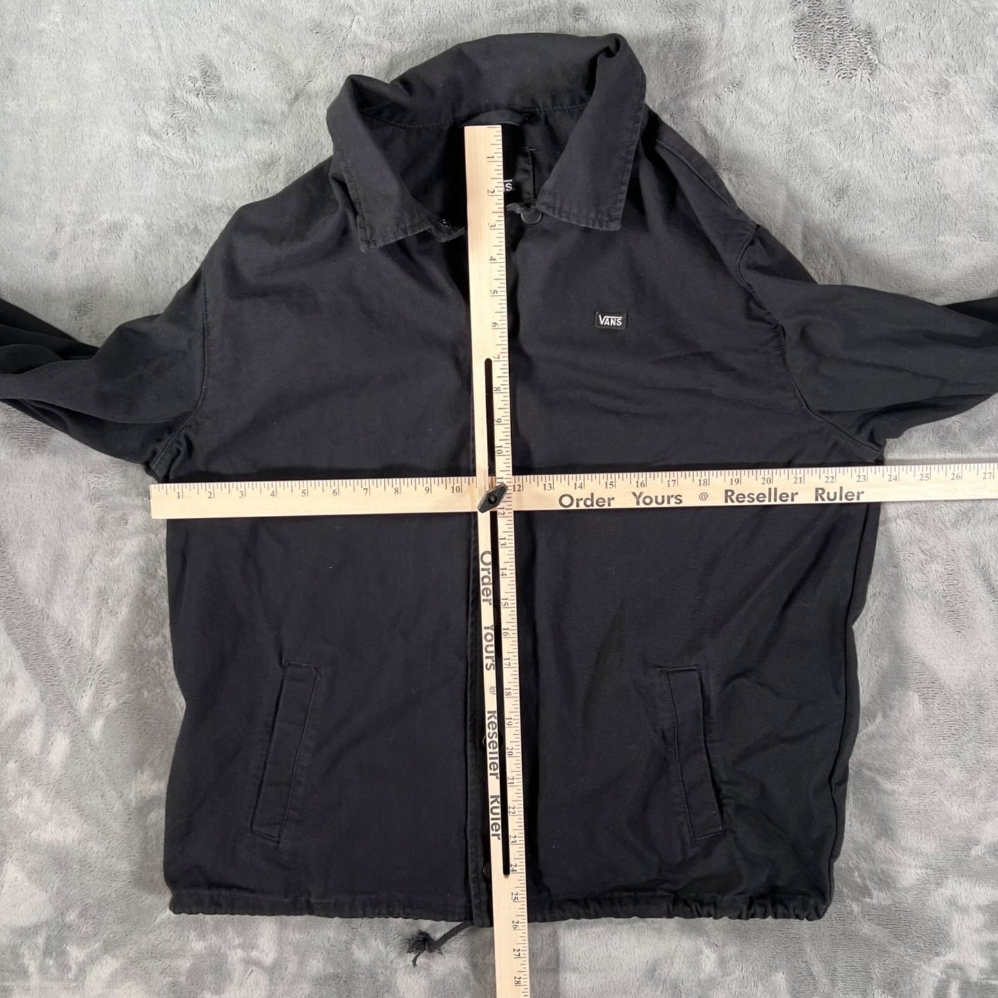 Vans Torrey Men's Black Skate Torrey Cotton Canvas Snap Button Jacket (Medium)