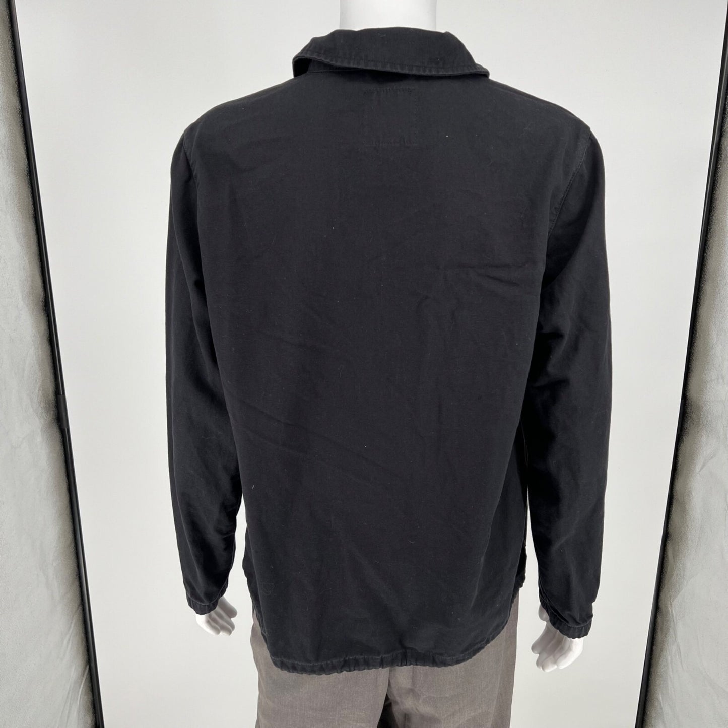 Vans Torrey Men's Black Skate Torrey Cotton Canvas Snap Button Jacket (Medium)