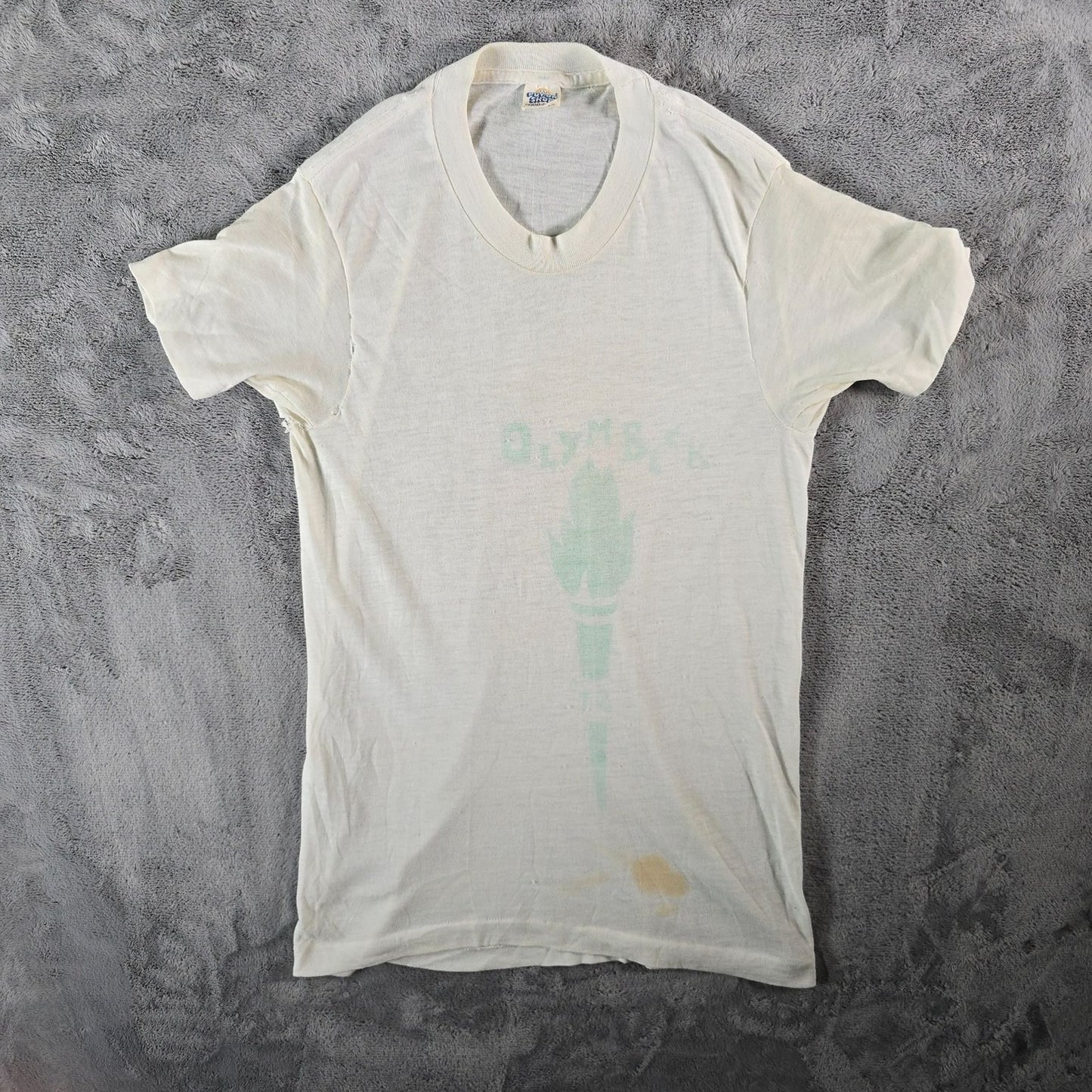 Vintage 1972 Sears Put-On Shop "Olymbeck" DIY Olympics T-Shirt (Youth Large)