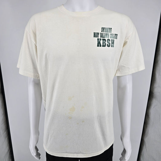 Vintage 1990s Russell Athletic Mary Baldwin College Swim Team T-Shirt (L/XL)