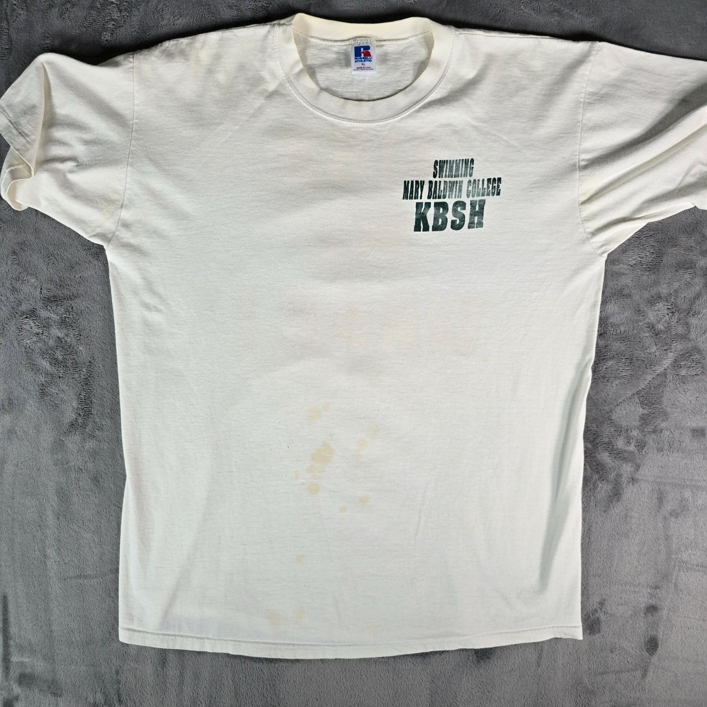 Vintage 1990s Russell Athletic Mary Baldwin College Swim Team T-Shirt (L/XL)