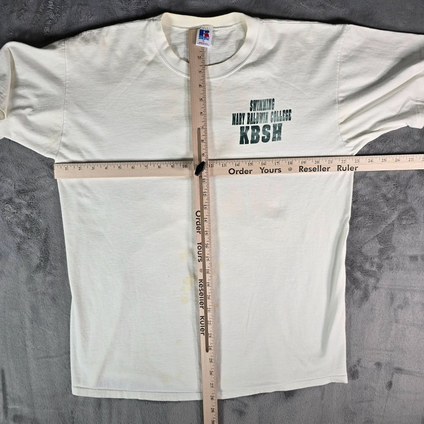 Vintage 1990s Russell Athletic Mary Baldwin College Swim Team T-Shirt (L/XL)