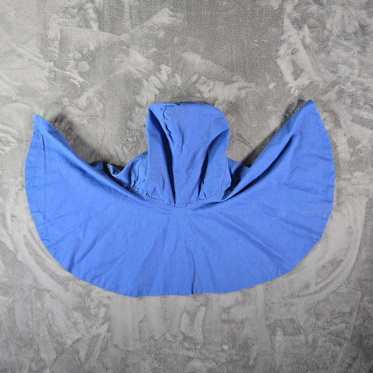 Vintage 1970s Handmade Reversible Blue/Green Costume/Theater Hooded Capelet (OS)