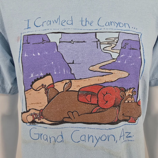 Vintage 1990s Oneita Grand Canyon Arizona "I Crawled the Canyon" T-Shirt (M/L)