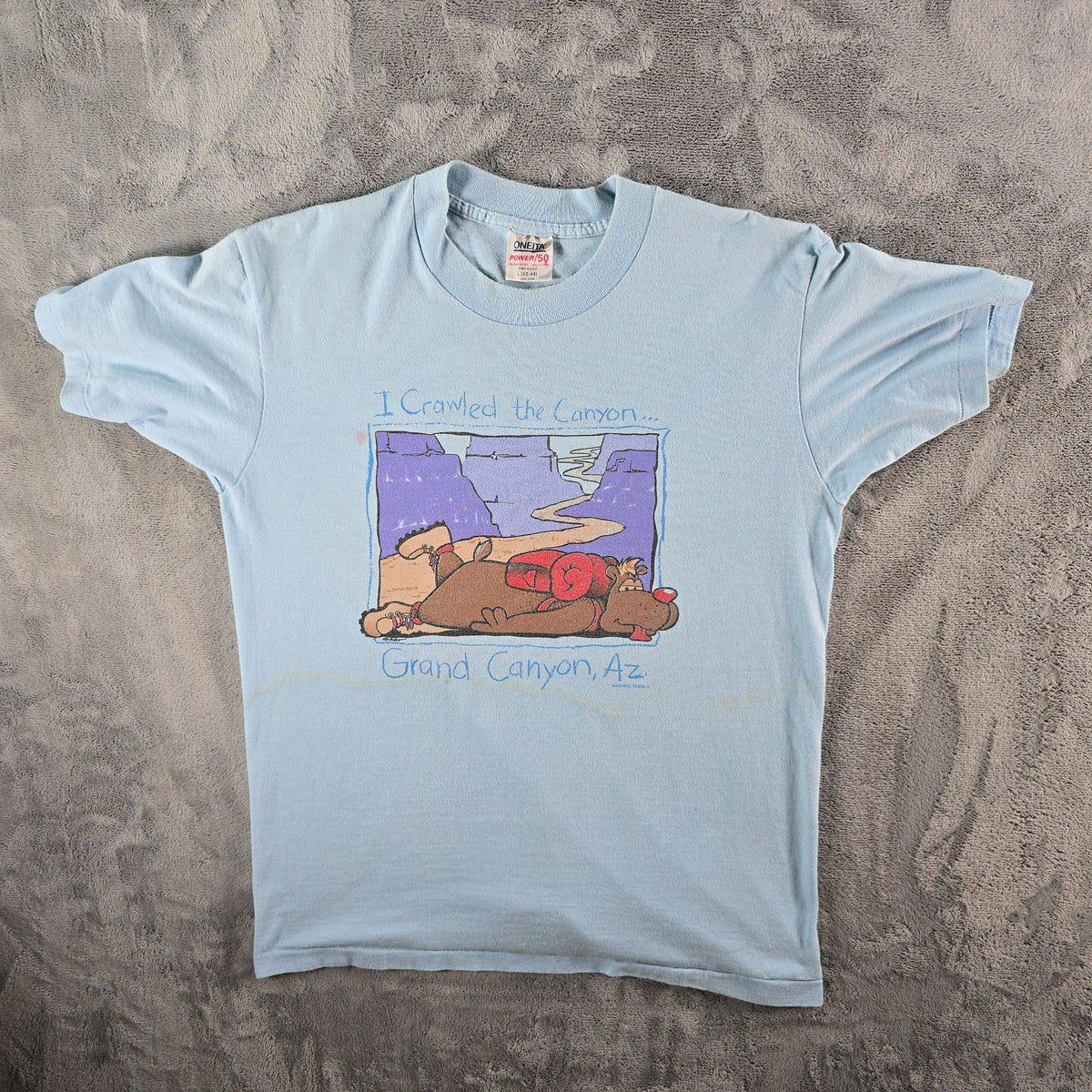 Vintage 1990s Oneita Grand Canyon Arizona "I Crawled the Canyon" T-Shirt (M/L)