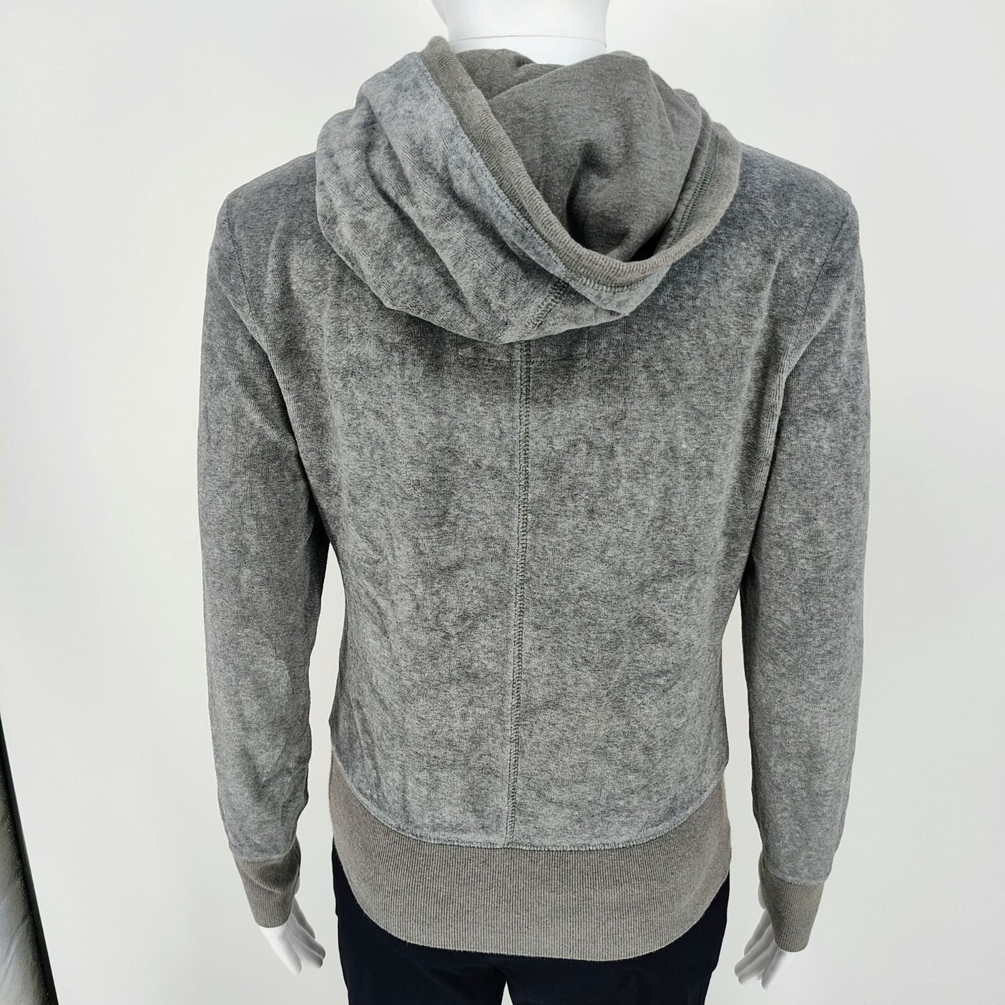 2010s Victoria's Secret VSX Sexy Sport Grey Zip-Up Hoodie Jacket (Small)