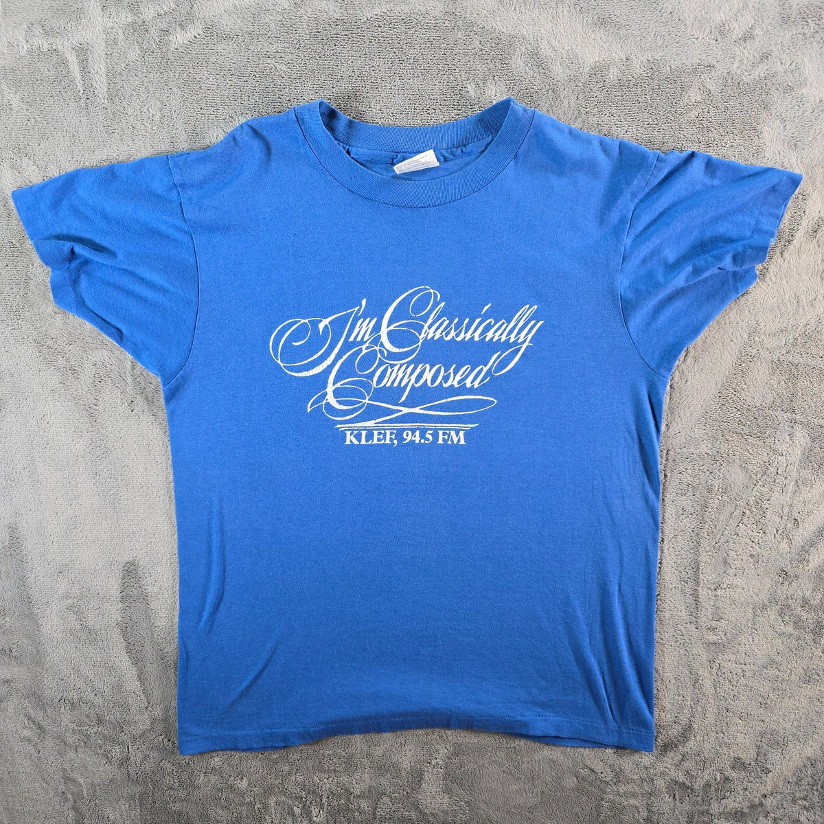 Vintage 1980s KLEF 94.5 FM Houston Texas Classical Radio Station T-Shirt (M)