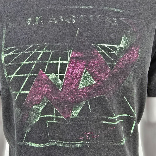 Vintage 1990s Screen Stars Best "Walk America!" Synthwave/Vaporwave T-Shirt (M)