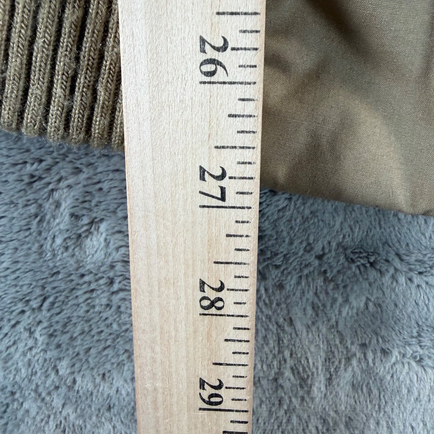 Vintage 1990s Members Only Khaki Padded Bomber Jacket (Size 40/Medium)