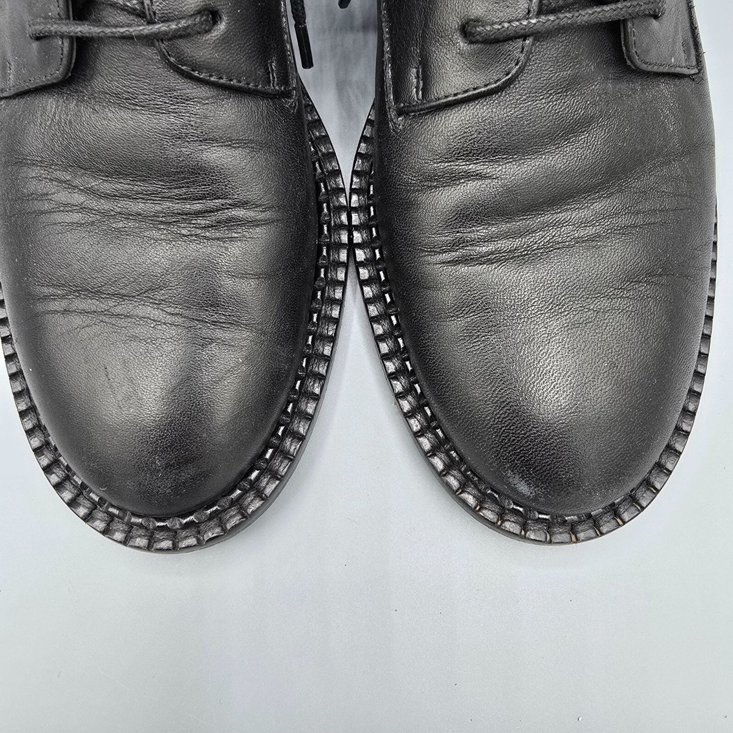 Vince Women's Made in Italy Cabria Black Leather Lace-Up Ankle Boots (US 6M)