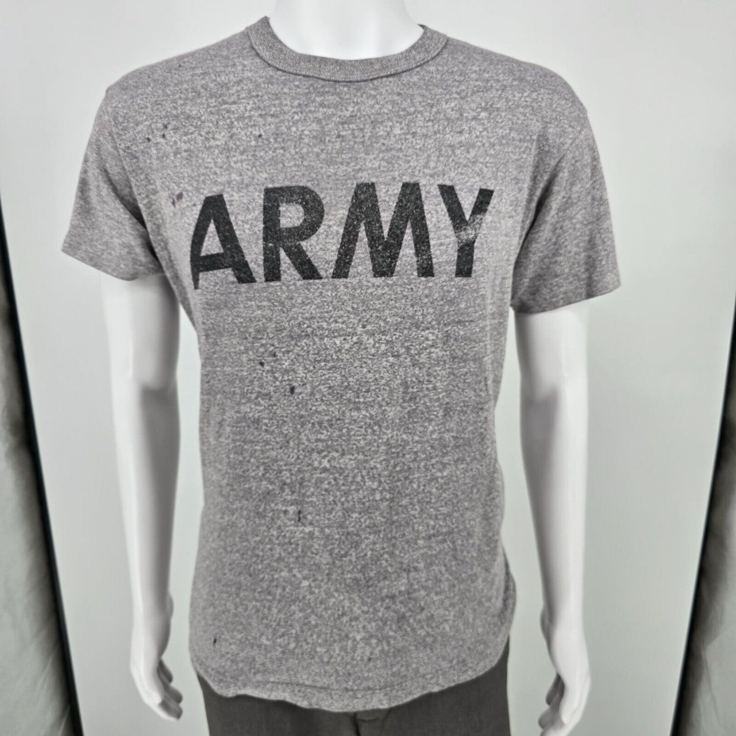 Vintage 1987 Champion U.S. Army Physical Fitness Uniform (PFU) Gray T-Shirt (L)