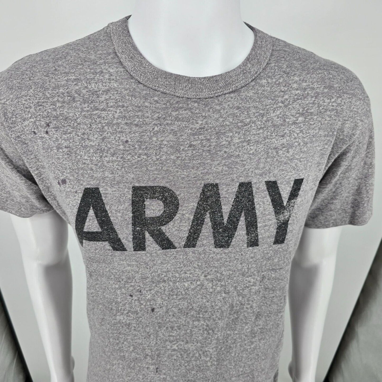 Vintage 1987 Champion U.S. Army Physical Fitness Uniform (PFU) Gray T-Shirt (L)