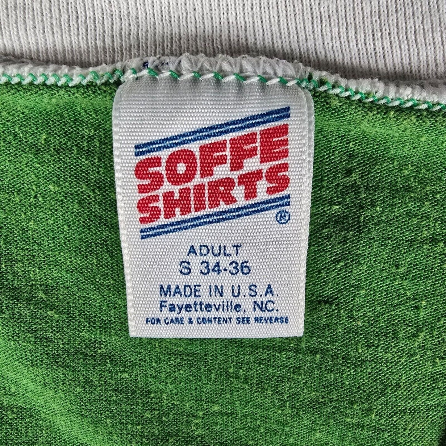 Vintage 1980s Soffe Shirts Strongville Soccer Jersey #39 Ringer Tee T-Shirt (XS)
