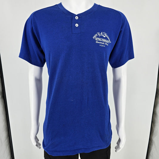 Vintage 1989 BIKE U.A. National Softball Tournament Cincinnati Henley (M/L)
