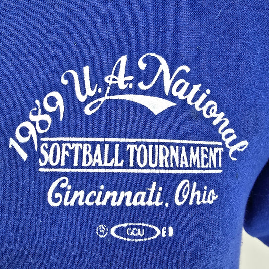 Vintage 1989 BIKE U.A. National Softball Tournament Cincinnati Henley (M/L)