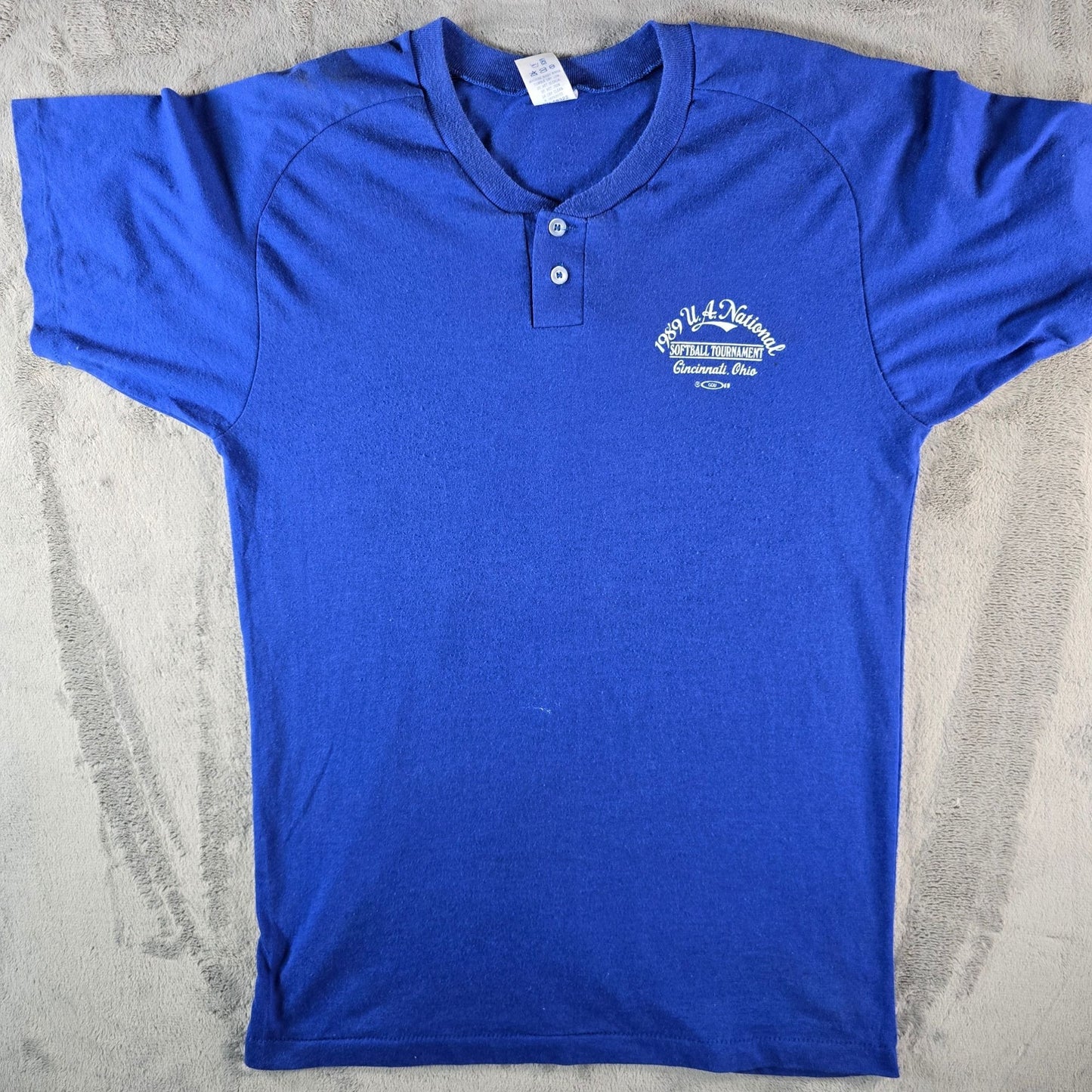 Vintage 1989 BIKE U.A. National Softball Tournament Cincinnati Henley (M/L)