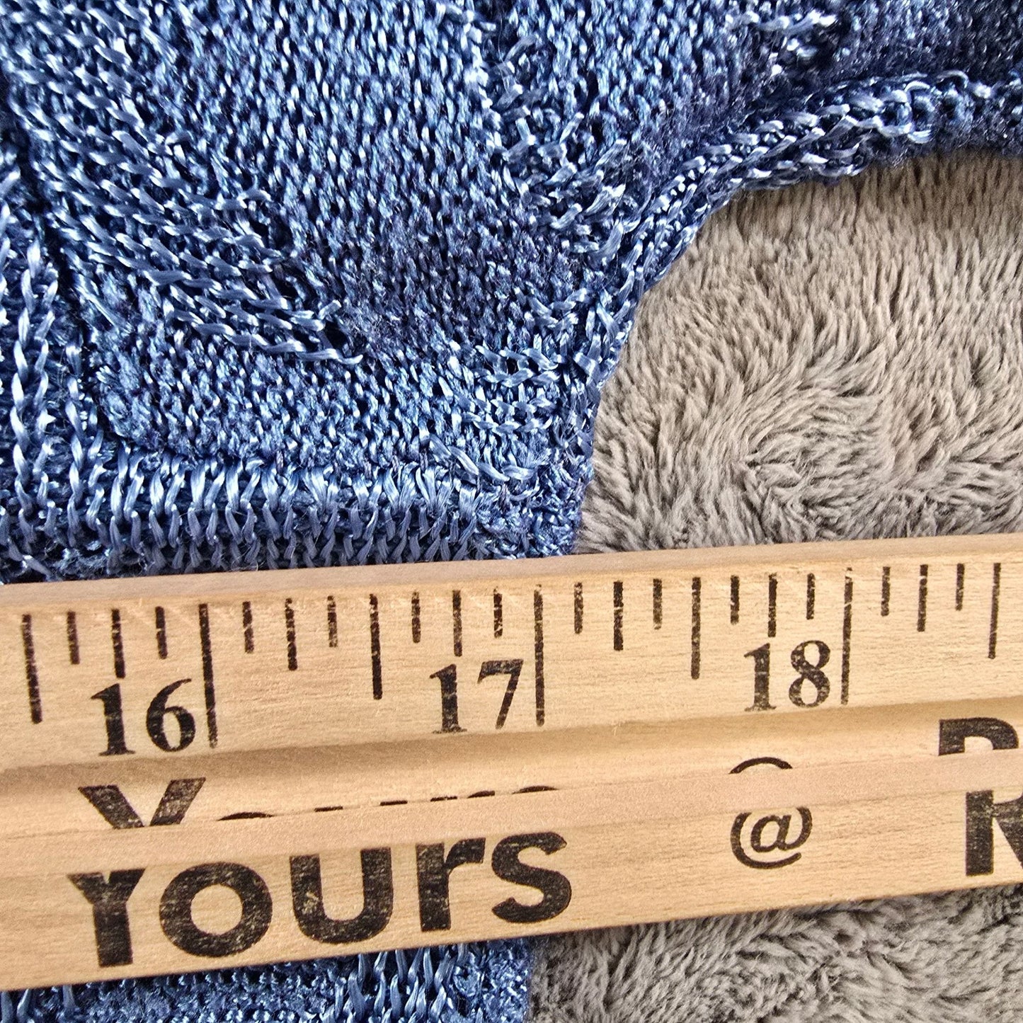 Vintage 1980s Schrader Knit Petites Blue Belted Long Sleeve Sweater Dress (M)