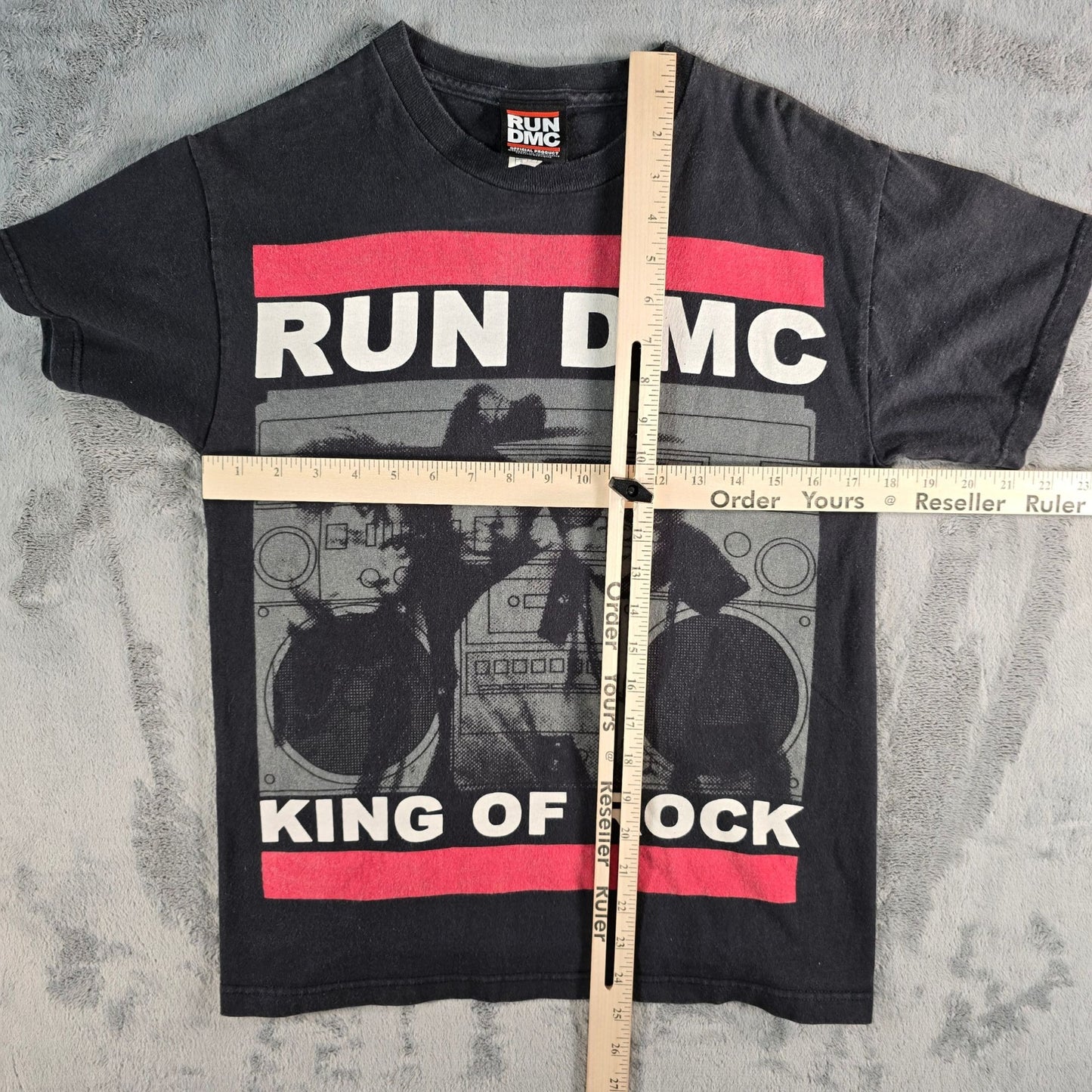Late 2000s Run DMC King of Rock Officially Licensed Black Band T-Shirt (S)