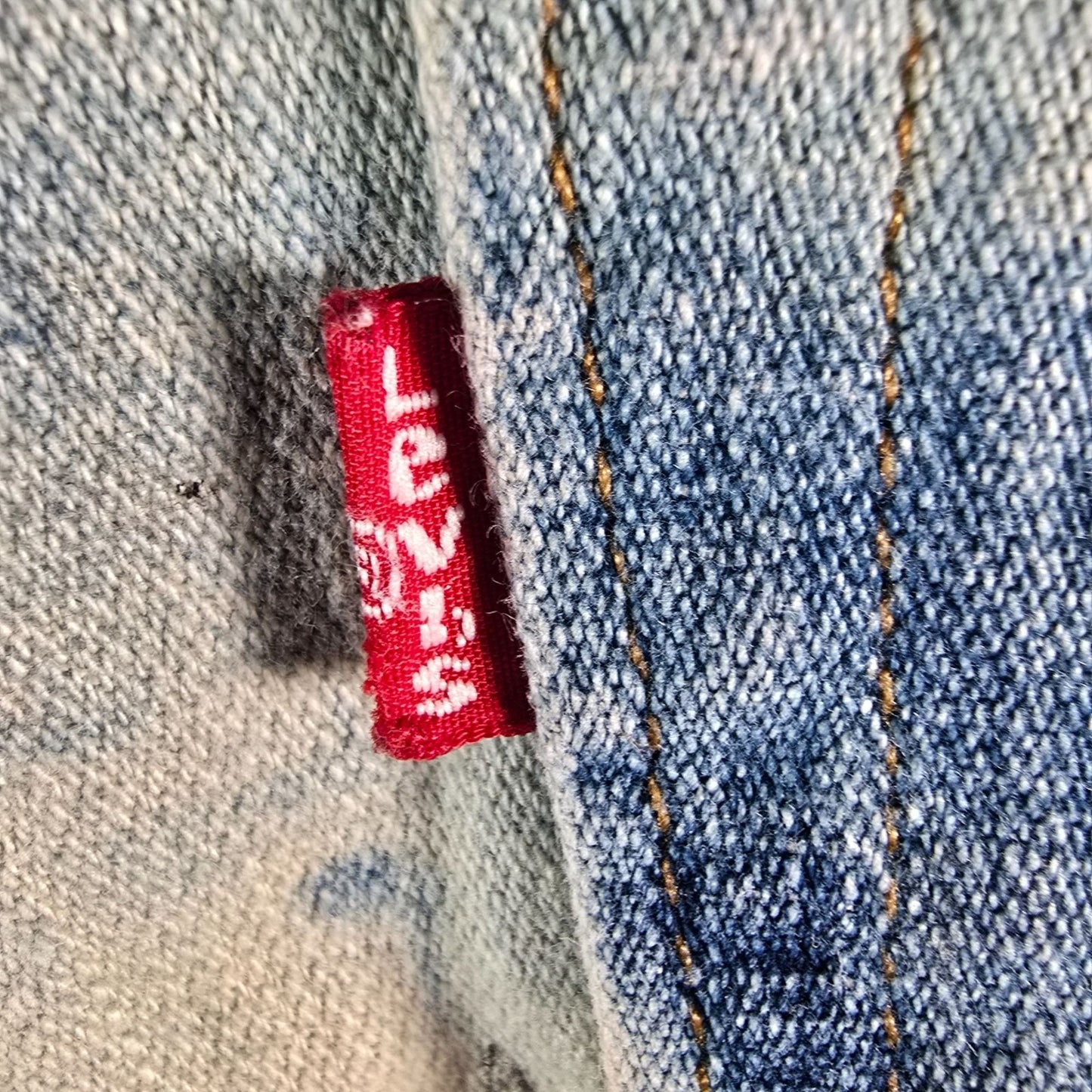 2010s Levi's 514 Straight Fit Custom Bleach Dyed Men's Denim Jeans (32x33)