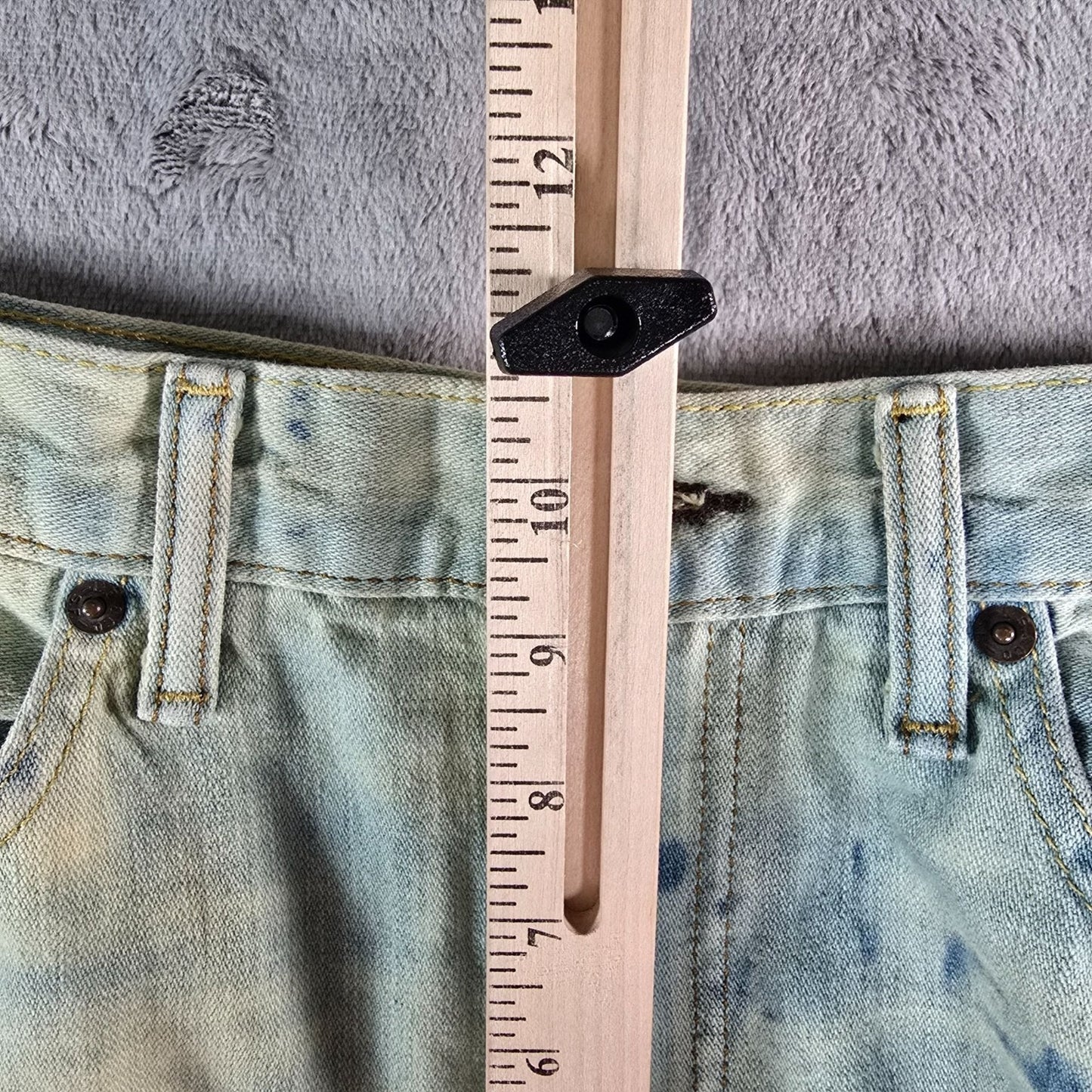 2010s Levi's 514 Straight Fit Custom Bleach Dyed Men's Denim Jeans (32x33)