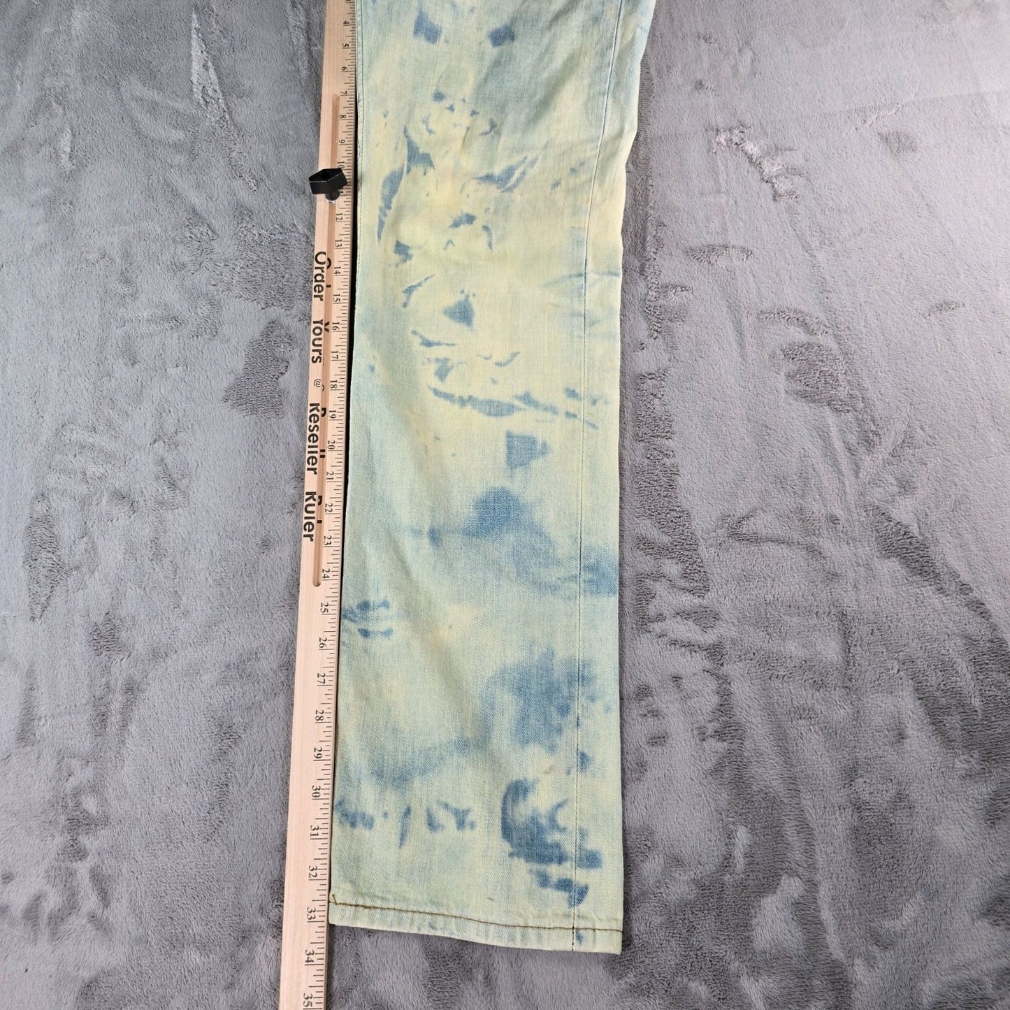 2010s Levi's 514 Straight Fit Custom Bleach Dyed Men's Denim Jeans (32x33)