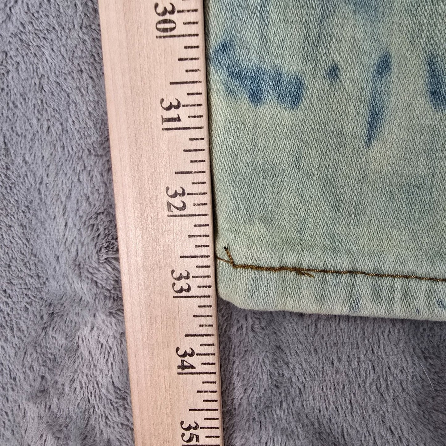 2010s Levi's 514 Straight Fit Custom Bleach Dyed Men's Denim Jeans (32x33)