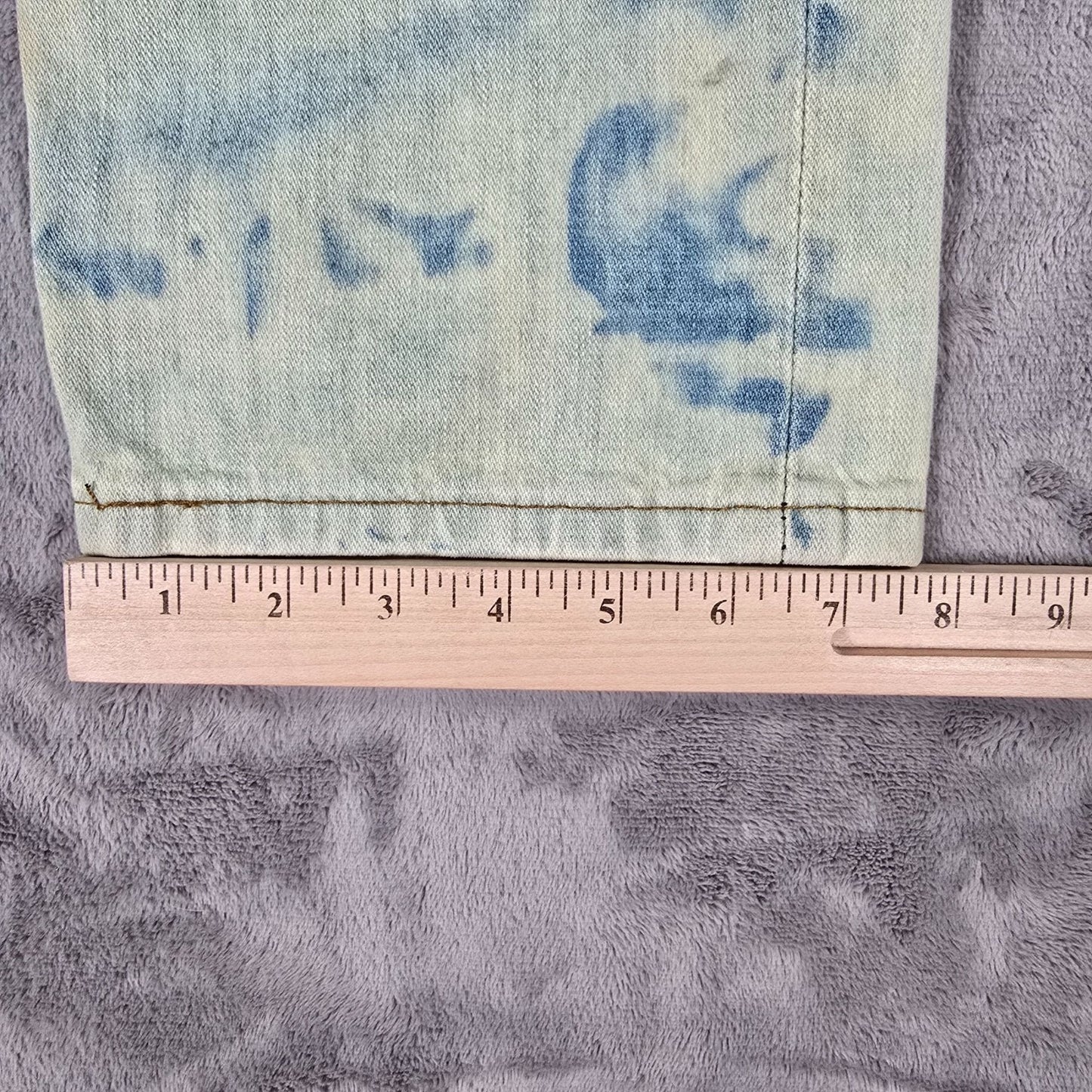 2010s Levi's 514 Straight Fit Custom Bleach Dyed Men's Denim Jeans (32x33)