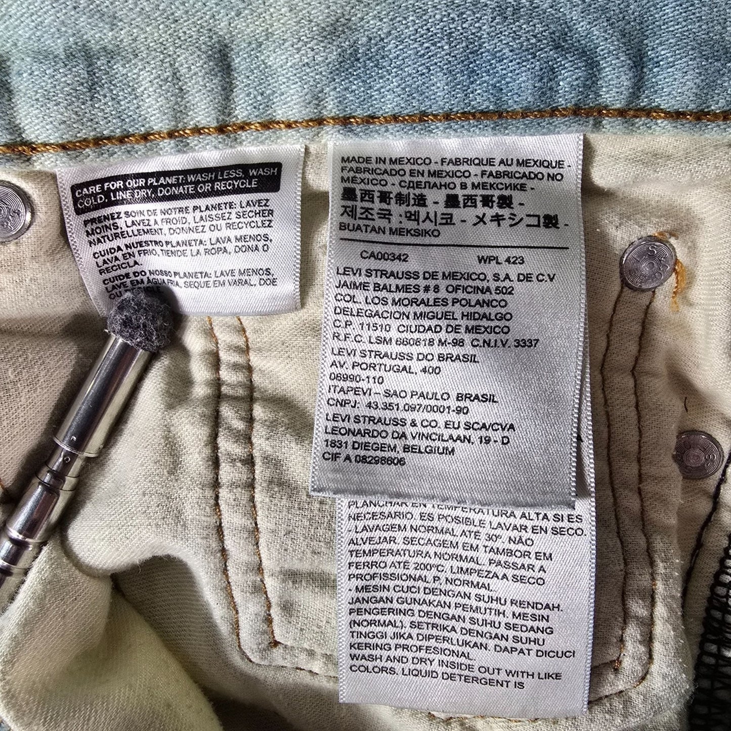2010s Levi's 514 Straight Fit Custom Bleach Dyed Men's Denim Jeans (32x33)