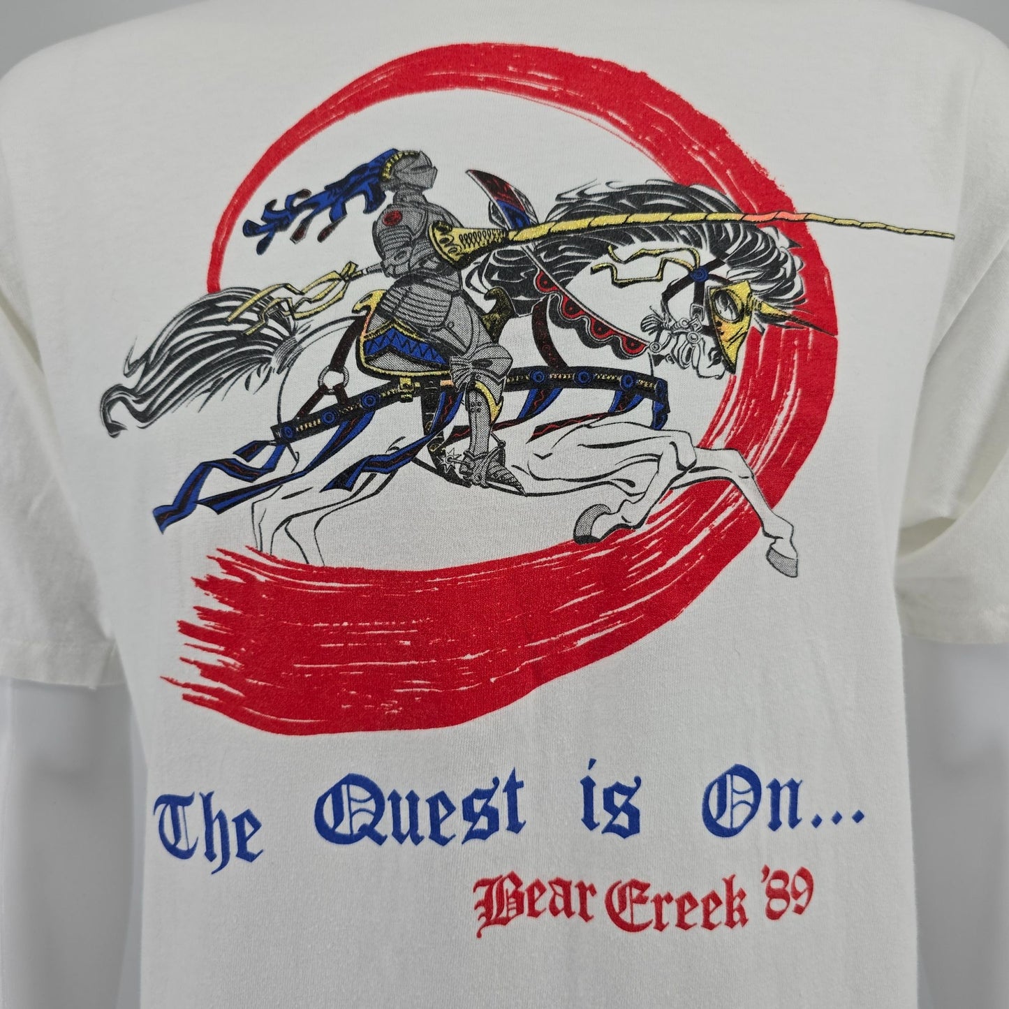 Vintage 1989 The Quest is On Bear Creek '89 Prestonwood Youth Knight T-Shirt (L)