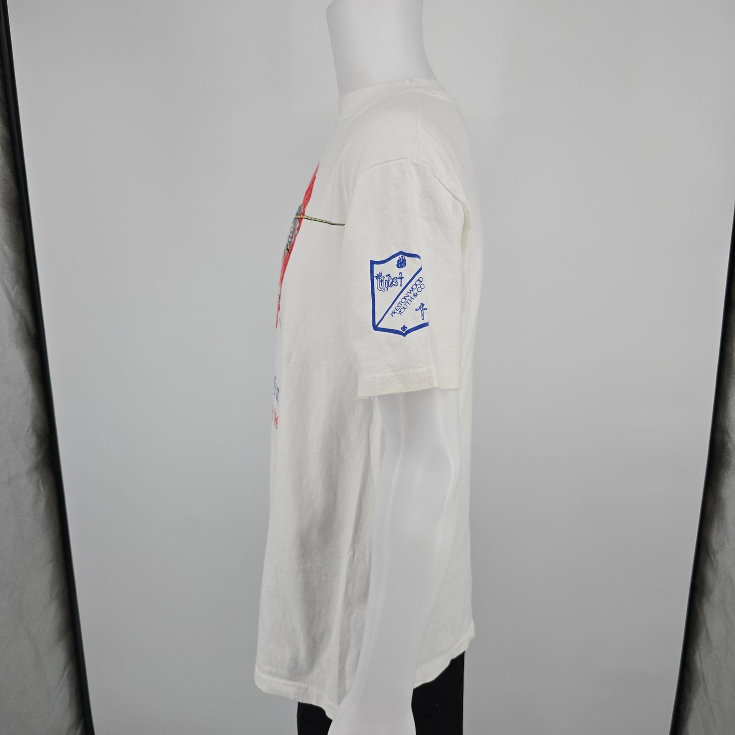 Vintage 1989 The Quest is On Bear Creek '89 Prestonwood Youth Knight T-Shirt (L)
