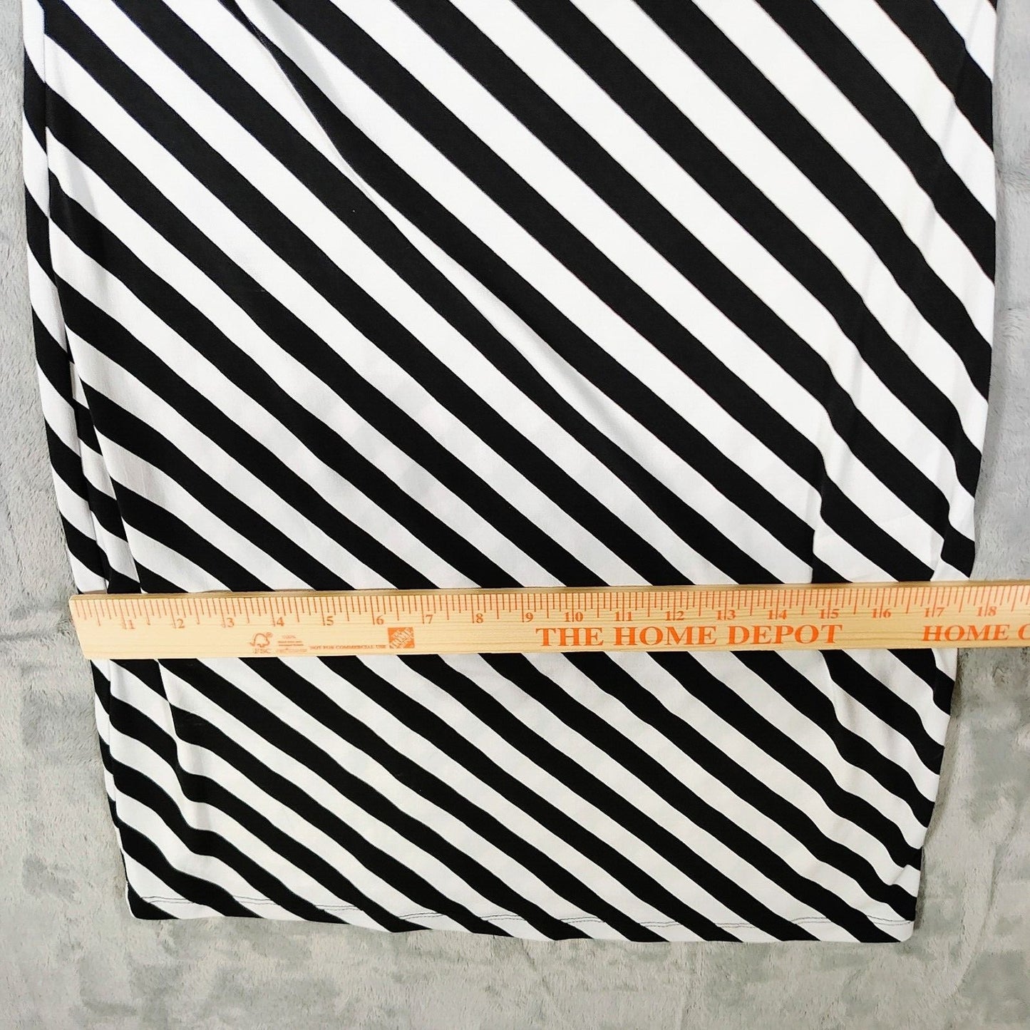 MICHAEL Michael Kors Black and White Striped Tulip-Sleeve Jersey Dress (XS)