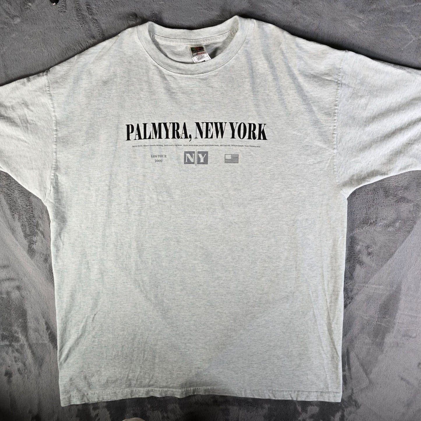 Vintage Y2K Palmyra, New York LDS Tour 2000 Latter-Day Saints Gray T-Shirt (XXL)