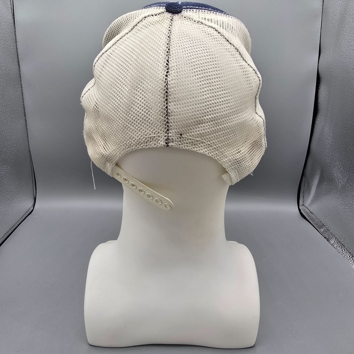 Vintage 1980s HVM High Voltage Maintenance Denim Trucker Hat (OSFA) *Damaged