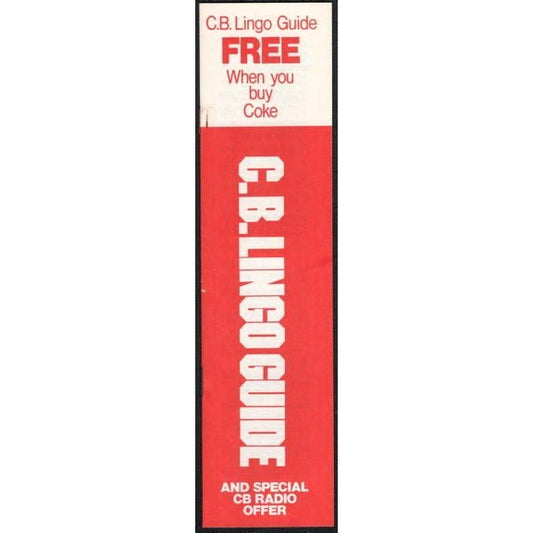 1972 Coca Cola Promotional C.B. Lingo Guide
