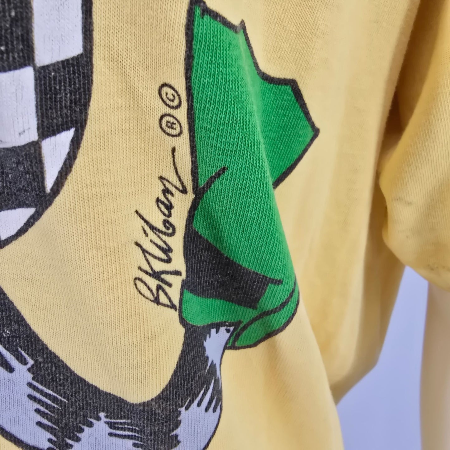 Vintage 1980s Crazy Shirts Hawaii B. Kliban Lolo Beer Surfer Cat T-Shirt (XL)