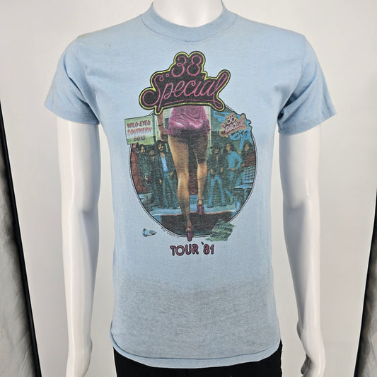 Vintage 1980s 38 Special Wild-Eyed Southern Boys 1981 Tour Band T-Shirt (S)