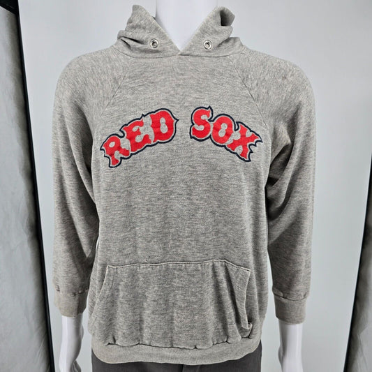 Vintage Distressed Early 1980s Cabot Knitting Mills Boston Red Sox Hoodie (M)