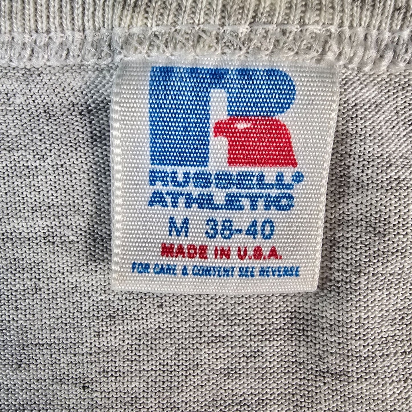 Vintage 1980s Russell Athletic USTA League Tennis Heather Gray T-Shirt (M)