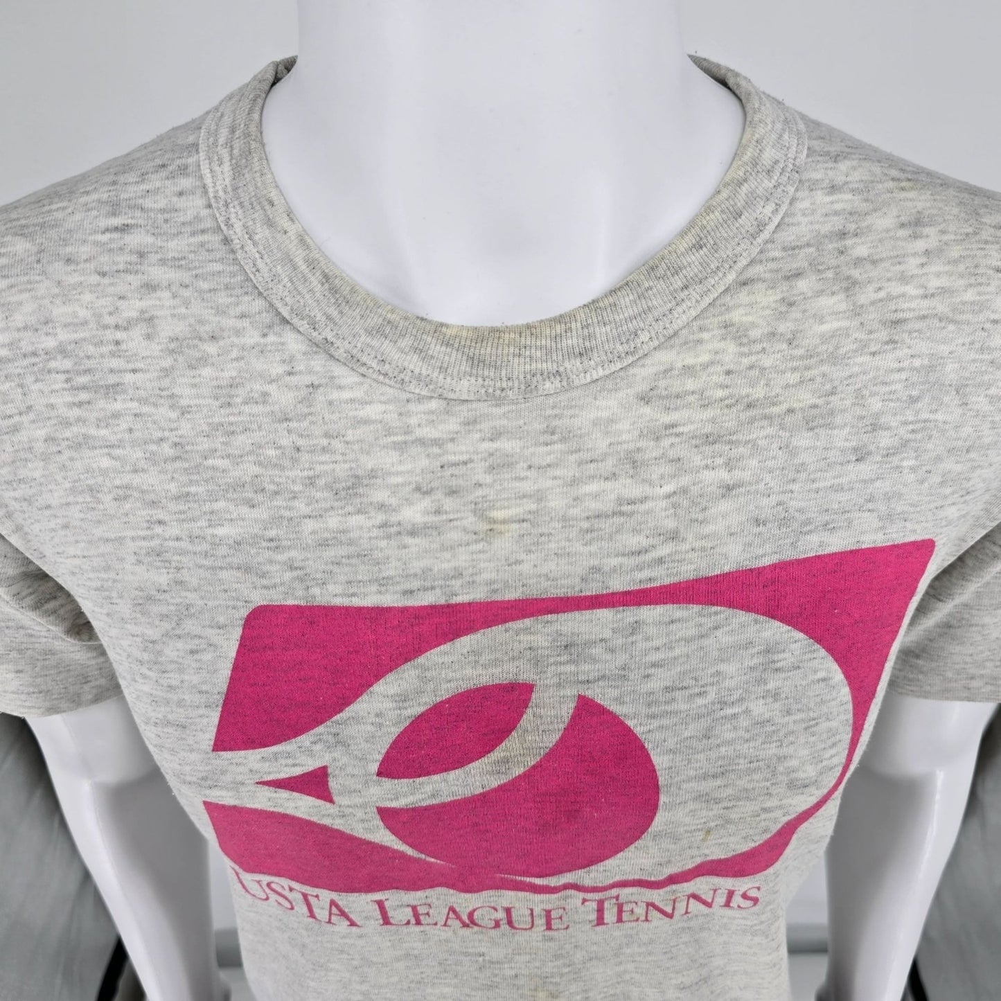 Vintage 1980s Russell Athletic USTA League Tennis Heather Gray T-Shirt (M)